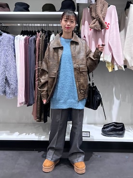 「アイテム（スリッポン）」を使った、うえさん（レディース・153cm・20代）の秋コーディネート