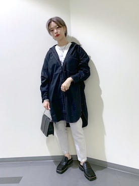 「JEANASIS（ジーナシス）のアイテム（ローファー）」を使った、うえさん（レディース・153cm）の秋コーディネート