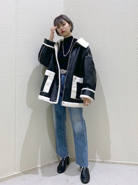 「ストレッチブーツ」｜うえさん（レディース・153cm・20代）の冬コーディネート