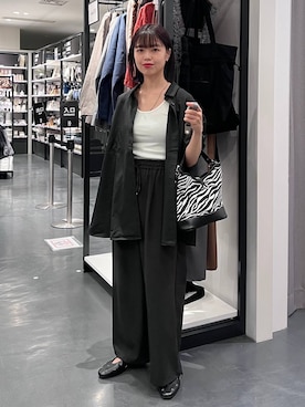 「アイテム（タンクトップ）」を使った、うえさん（レディース・153cm）の夏コーディネート