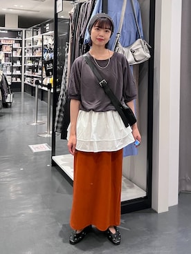 「アイテム（ニットキャップ/ビーニー）」を使った、うえさん（レディース・153cm・20代）の夏コーディネート