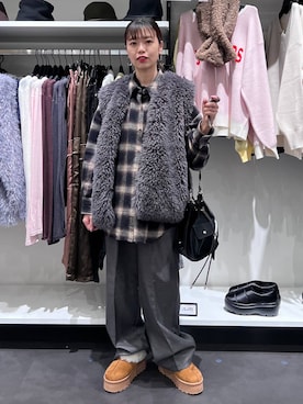 「アイテム（スリッポン）」を使った、うえさん（レディース・153cm・20代）の秋コーディネート