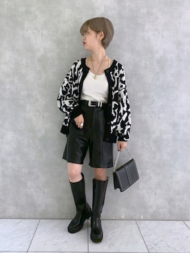 「PAGEBOY（ページボーイ）のチェーンスタッズショルダー（ショルダーバッグ）」を使った、うえさん（レディース・153cm）の秋コーディネート