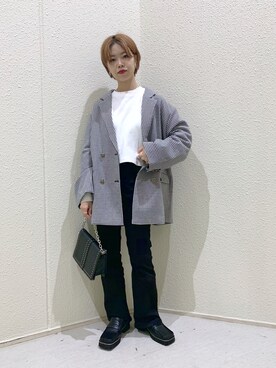 「JEANASIS（ジーナシス）のアイテム（ローファー）」を使った、うえさん（レディース・153cm）の秋コーディネート