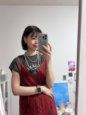 「アイテム（デジタル腕時計）」を使った、うえさん（レディース・153cm・20代）の夏コーディネート