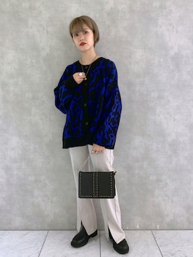 「PAGEBOY（ページボーイ）のチェーンスタッズショルダー（ショルダーバッグ）」を使った、うえさん（レディース・153cm）の秋コーディネート