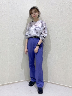 「JEANASIS（ジーナシス）のアイテム（ローファー）」を使った、うえさん（レディース・153cm）の夏コーディネート