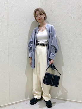 「JEANASIS（ジーナシス）のアイテム（ローファー）」を使った、うえさん（レディース・153cm）の秋コーディネート