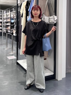 「低身長」｜「アイテム（パンプス）」を使った、うえさん（レディース・153cm）の夏コーディネート