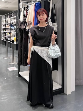 「LAKOLE（ラコレ）のアイテム（アクセサリー）」を使った、うえさん（レディース・153cm）の夏コーディネート