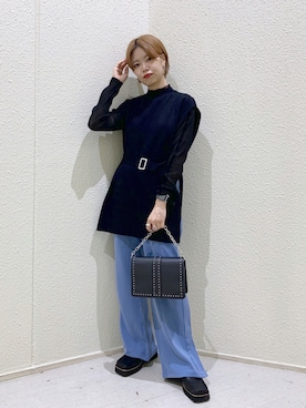 「JEANASIS（ジーナシス）のアイテム（ローファー）」を使った、うえさん（レディース・153cm）の秋コーディネート