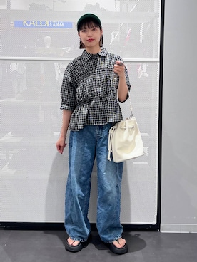 「LAKOLE（ラコレ）のアイテム」を使った、うえさん（レディース・153cm）の春コーディネート