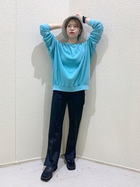 「JEANASIS（ジーナシス）のアイテム（ローファー）」を使った、うえさん（レディース・153cm）の夏コーディネート