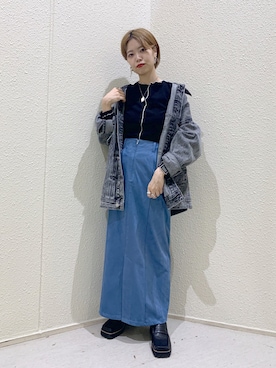「JEANASIS（ジーナシス）のアイテム（ローファー）」を使った、うえさん（レディース・153cm）の夏コーディネート