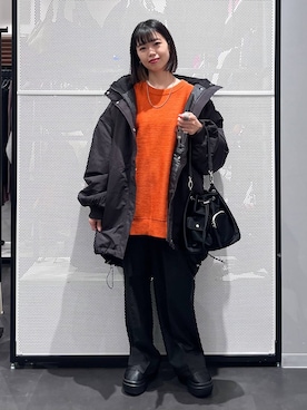 「アイテム（スリッポン）」を使った、うえさん（レディース・153cm）の冬コーディネート