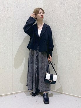 「JEANASIS（ジーナシス）のアイテム（ローファー）」を使った、うえさん（レディース・153cm）の夏コーディネート