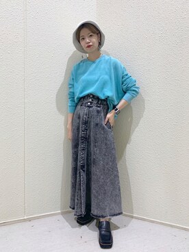 「JEANASIS（ジーナシス）のアイテム（ローファー）」を使った、うえさん（レディース・153cm）の夏コーディネート