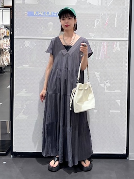 「LAKOLE（ラコレ）のアイテム」を使った、うえさん（レディース・153cm）の春コーディネート