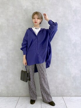 「PAGEBOY（ページボーイ）のチェーンスタッズショルダー（ショルダーバッグ）」を使った、うえさん（レディース・153cm）の秋コーディネート