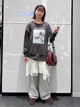 「アイテム（スリッポン）」を使った、うえさん（レディース・153cm・20代）の秋コーディネート