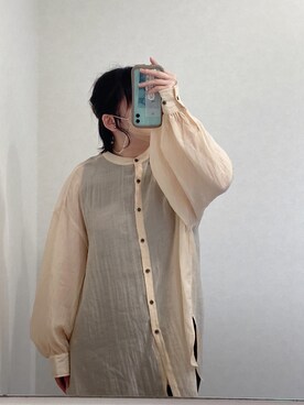 hinari(ヒナリ)の「シアーバックスリットブラウス(シャツ/ブラウス ...