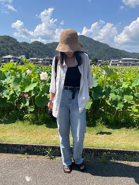 「CANAL JEAN（キャナルジーン）のアイテム（アクセサリー）」を使った、yuaさん（レディース・163cm）の夏コーディネート