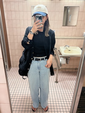 「CANAL JEAN（キャナルジーン）のアイテム（シャツ/ブラウス）」を使った、yuaさん（レディース・163cm）の夏コーディネート