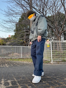「NIKE（ナイキ）のアイテム（スリッポン）」を使った、まつだいさん（メンズ・163cm）の秋コーディネート