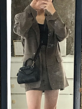 「SONA（ソナ）のアイテム（セットアップ）」を使った、riaさん（レディース・156cm）の秋コーディネート