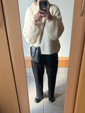 「アイテム（スラックス）」を使った、cotoさん（レディース・155cm）の秋コーディネート