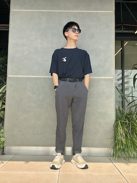「アイテム（パンツ）」を使った、takumi 타쿠미さん（メンズ・160cm）の夏コーディネート
