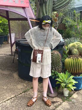 AMI／158waveさん（レディース・158cm）の夏コーディネート