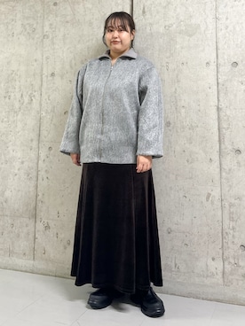 「KBF（ケイビーエフ）のアイテム（その他アウター）」を使った、sakaiさん（骨格ウェーブ・レディース・158cm）の冬コーディネート