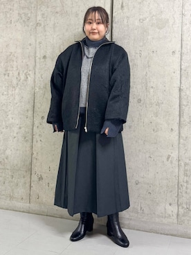 「KBF（ケイビーエフ）のベストセパレートワンピース（ワンピース）」を使った、sakaiさん（レディース・158cm）の冬コーディネート