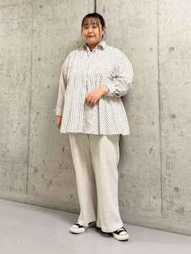 「アイテム（チュニック、ホワイト系）」を使った、sakaiさん（レディース・158cm）の秋コーディネート