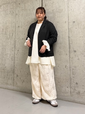 「KBF（ケイビーエフ）のアイテム（テーラードジャケット）」を使った、sakaiさん（レディース・158cm）の春コーディネート