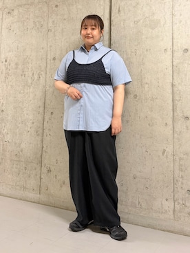 「KBF（ケイビーエフ）のアイテム（パンツ）」を使った、sakaiさん（レディース・158cm）の夏コーディネート