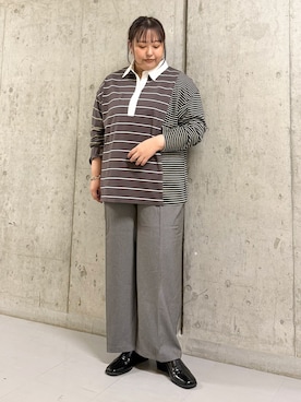 「ラガーシャツ」｜sakaiさん（レディース・158cm）の秋コーディネート