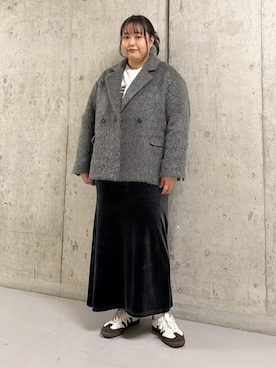 「アイテム（その他アウター、グレー系）」を使った、sakaiさん（レディース・158cm）の秋コーディネート