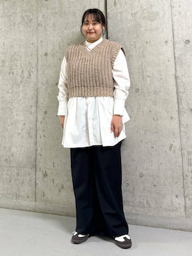 「KBF（ケイビーエフ）のアイテム（ニット/セーター）」を使った、sakaiさん（レディース・158cm）の秋コーディネート