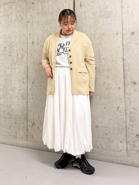 「KBF（ケイビーエフ）のアイテム（ジャケット/アウター）」を使った、sakaiさん（レディース・158cm）の春コーディネート