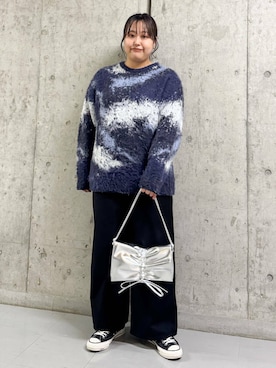 「KBF（ケイビーエフ）のアイテム（スラックス）」を使った、sakaiさん（レディース・158cm）の冬コーディネート