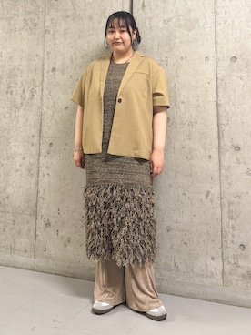 「ニットワンピース」｜sakaiさん（レディース・158cm）の夏コーディネート