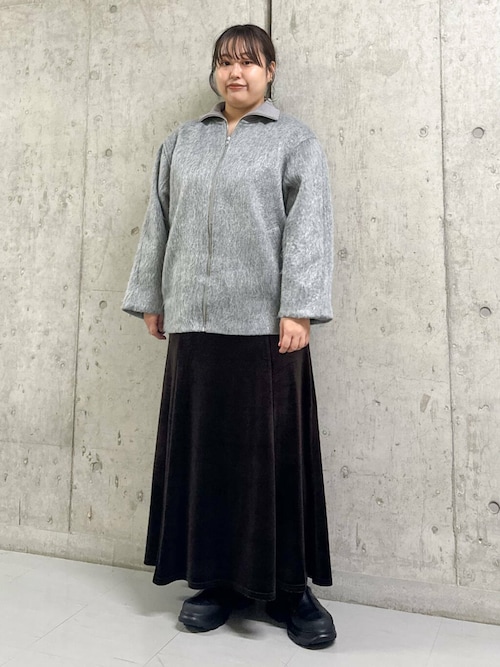 セール】セミフレアベロアスカート（スカート）｜KBF（ケイビーエフ