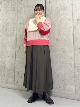 「KBF（ケイビーエフ）のベストセパレートワンピース（ワンピース）」を使った、sakaiさん（レディース・158cm）の秋コーディネート