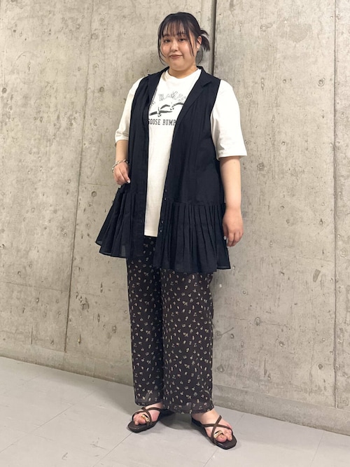 スリーブレスタックプリーツワンピース