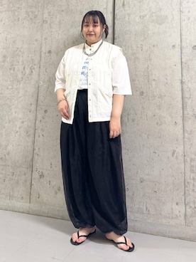 「夏コーデ」｜「アイテム（その他アウター）」を使った、sakaiさん（レディース・158cm）の夏コーディネート