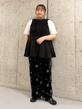 「ベロア」｜sakaiさん（レディース・158cm）の秋コーディネート
