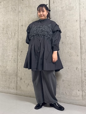 「アイテム（ヘアゴム）」を使った、sakaiさん（レディース・158cm）の秋コーディネート