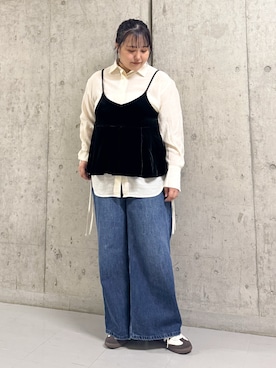 「アイテム（キャミソール）」を使った、sakaiさん（レディース・158cm）の秋コーディネート